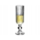 Kieliszki do szampana 185 ml ELISE STRIPE - 6 sztuk