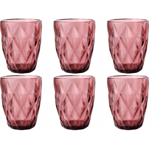 Komplet Szklanek Szklanki 250ml ELISE PINK - 6 szt