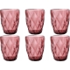 Komplet Szklanek Szklanki 250ml ELISE PINK - 6 szt