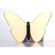 Motyl ZŁOTY LUSTRZANY naklejka 3D 11 cm - 10 szt