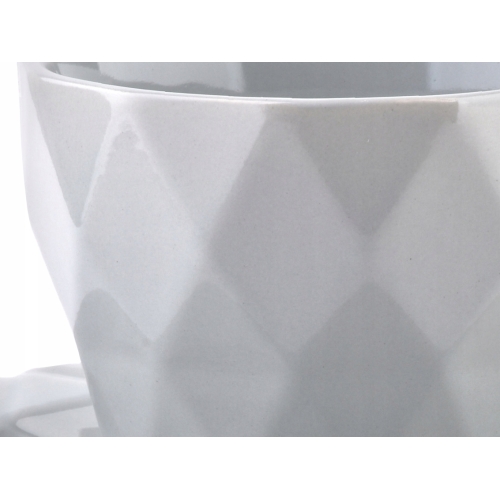 Filiżanka 280ml ze spodkiem 16,5 cm 6 sztuk SZARE