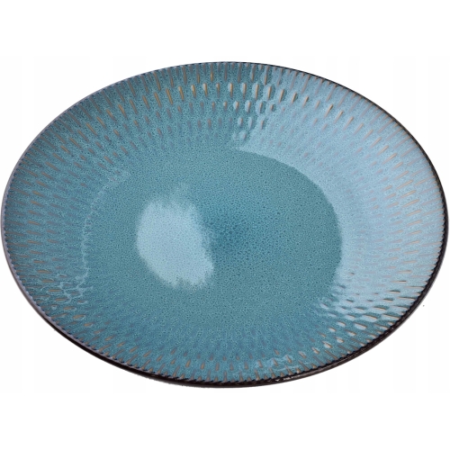 ERICA BLUE Ceramiczne TALERZE płaskie 27cm 6 sztuk