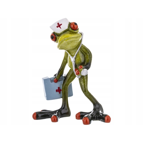 Ozdobna Figurka 13 x 10 x 8,5 cm - Żaba lekarz