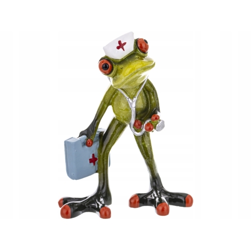 Ozdobna Figurka 13 x 10 x 8,5 cm - Żaba lekarz