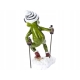 Ozdobna Figurka 16 x 8 x 13 cm - Żaba na nartach Narciarz