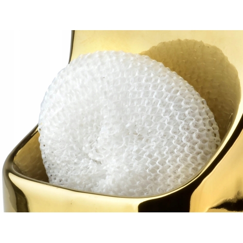 ARMINA Ceramiczny ZŁOTY Dozownik do mydła / Płynu do naczyń 450ml + Myjka