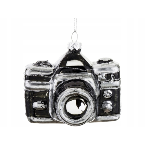 Bombka SZKLANA 8 x 9 x 5,5 cm Ozdoba choinkowa - APARAT FOTOGRAFICZNY