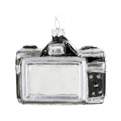 Bombka SZKLANA 8 x 9 x 5,5 cm Ozdoba choinkowa - APARAT FOTOGRAFICZNY