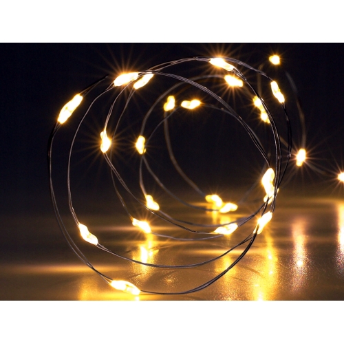 Girlanda Lampki CHOINKOWE Na baterie 40 lampek LED BIAŁE CIEPŁE - 195 cm