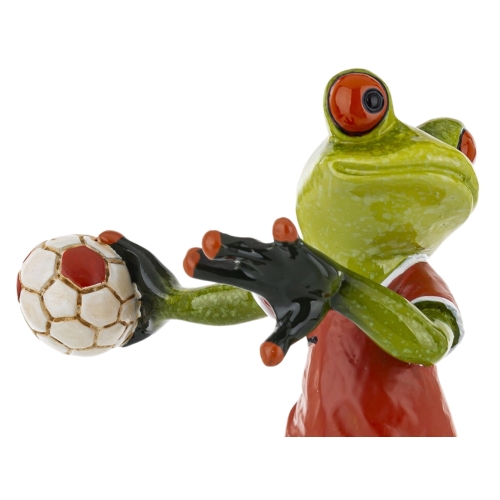 Ozdobna Figurka 17 x 10,5 x 7,5 cm - Żaba sportowiec Handball