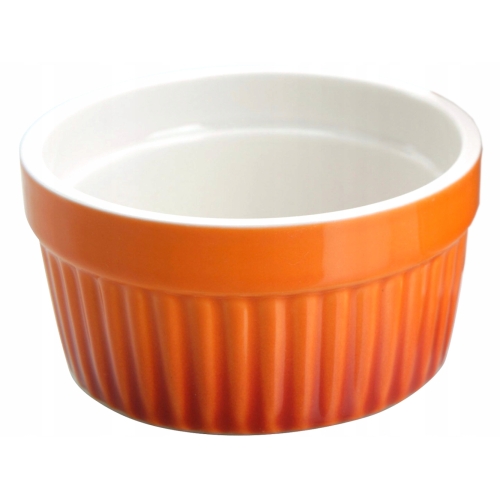 ŻAROODPORNE Naczynia Kokilki do zapiekania 2 SZT 9 cm 200 ml - POMARAŃCZOWE