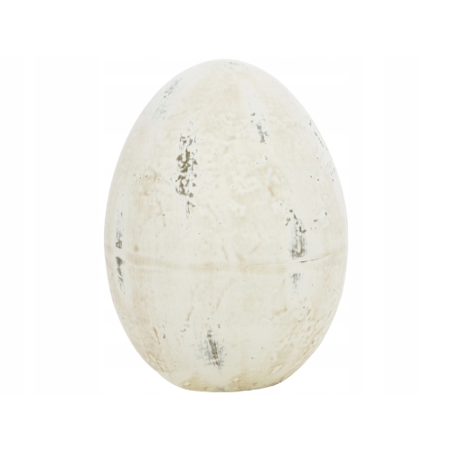 CERAMICZNY Artykuł dekoracyjny Beżowe JAJKO 23 x 17 cm - WIELKANOC