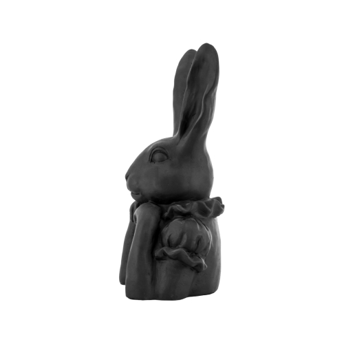 WIELKANOC Dekoracyjna Figurka KRÓLIK ZAJĄC 28 x 18 x 11 cm - CZARNY