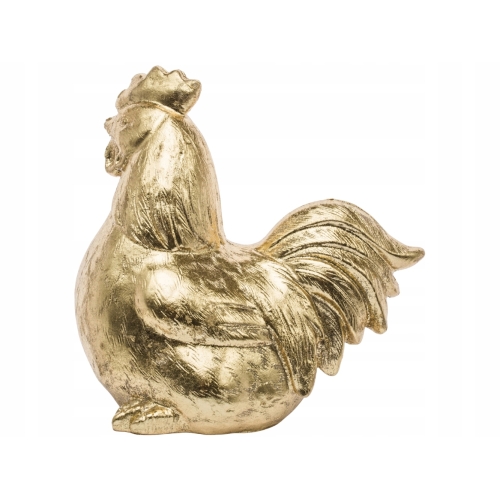 Ozdobna Dekoracyjna Figurka KURA 17 x 10 x 17 cm - ZŁOTA