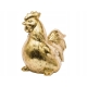 Ozdobna Dekoracyjna Figurka KURA 17 x 10 x 17 cm - ZŁOTA