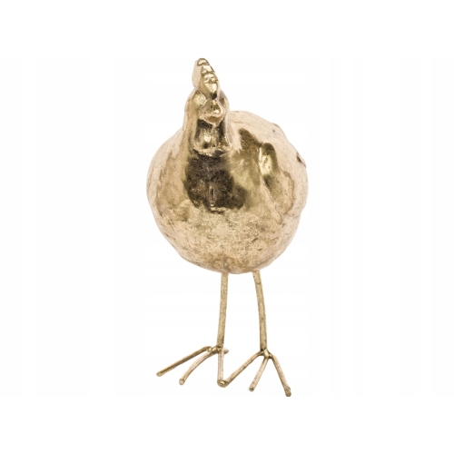 Ozdobna Dekoracyjna Figurka KURCZAK KURA 16,5 x 8 x 12 cm - ZŁOTA