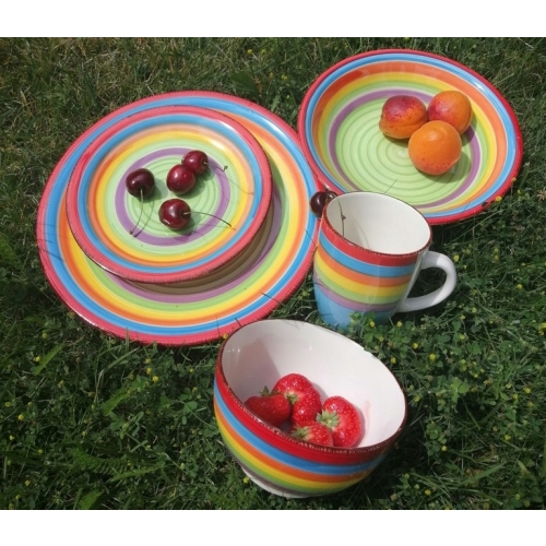 MEXICO Ceramiczny talerz Deserowy Śniadaniowy 19 cm - komplet 6 szt