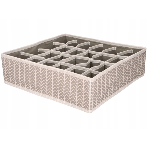 Tekstylne PUDEŁKO ORGANIZER na Skarpety Krawaty 33x31x9,5 cm - do SZUFLADY