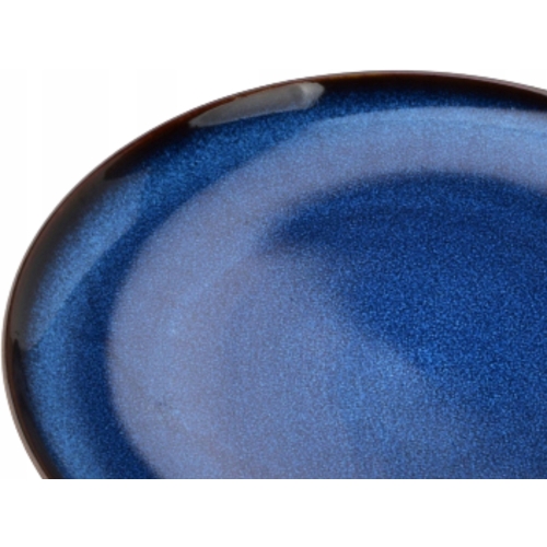 BASIC NATURE Ceramiczny duży TALERZ TALERZYK Deserowy 21 cm - NIEBIESKI