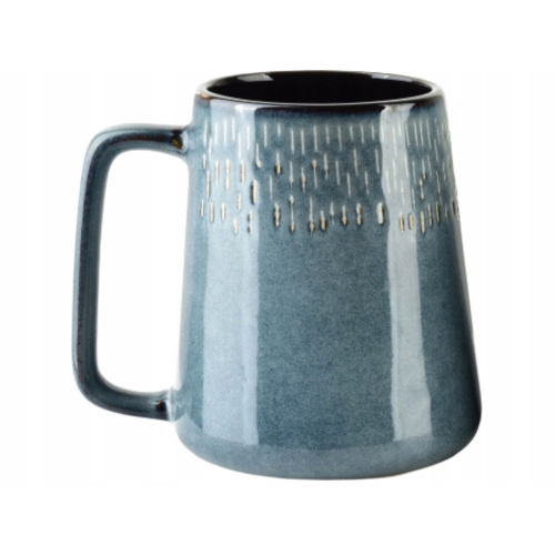 BASIC NATURE Duży Ceramiczny kubek do KAWY HERBATY 9 x 14 cm 750 ml - 6 SZT