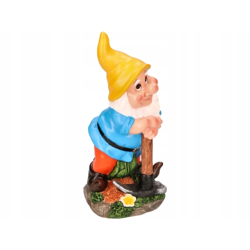 Kolorowy KRASNAL OGRODOWY E Ozdobna figurka DO OGRODU - wysokość 27 cm