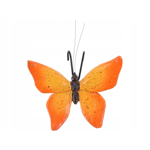OZDOBNY MOTYL Zawieszka Dekoracja na Doniczkę Balkon 13x10 cm - żółty