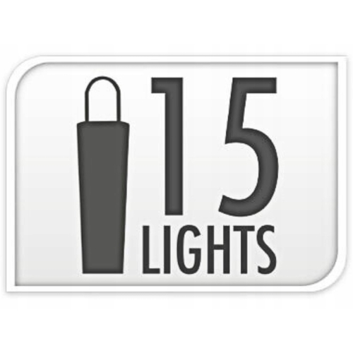 WEWNĘTRZNE LAMPKI Sznur Lina Jutowa Girlanda 15 szt LED na baterie - 1,5 m