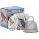 Porcelanowy Kubek 380ml z zaparzaczem Ptaki Polski Agata Hajdecka ZIMORODEK