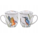 Porcelanowy Kubek 380ml z zaparzaczem Ptaki Polski Agata Hajdecka ZIMORODEK