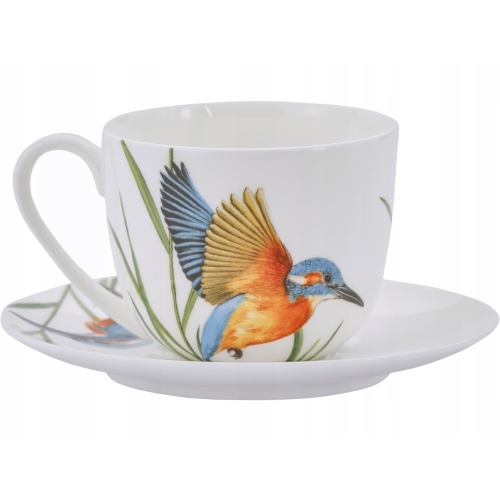 Porcelanowa Filiżanka 280 ml - Ptaki Polski Agata Hajdecka ZIMORODEK