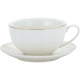 Zestaw TEA FOR ONE Porcelanowy Dzbanek 400 ml z filiżanką 250 ml - BIAŁE