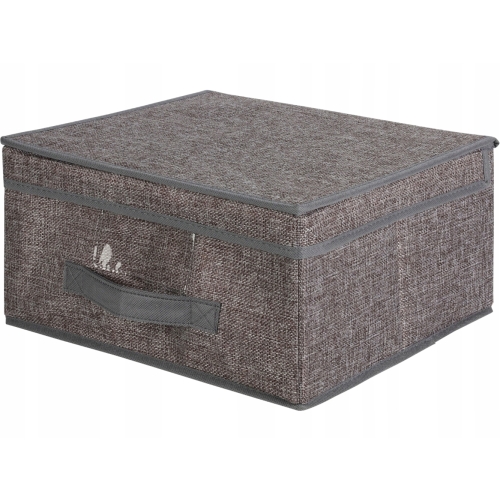 PUDEŁKO ORGANIZER 31 x 28 x 16 cm z pokrywką do SZAFY GARDEROBY - SZARY
