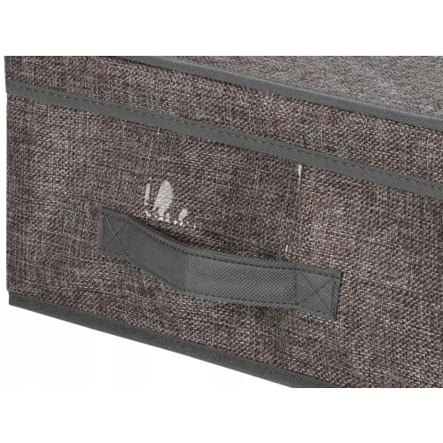 PUDEŁKO ORGANIZER 31 x 28 x 16 cm z pokrywką do SZAFY GARDEROBY - SZARY