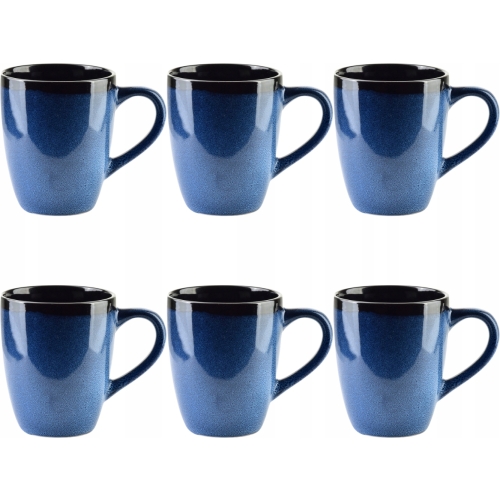 BASIC NATURE Ceramiczny kubek do KAWY HERBATY 8,5 x 11 cm, 300 ml - 6 SZTUK