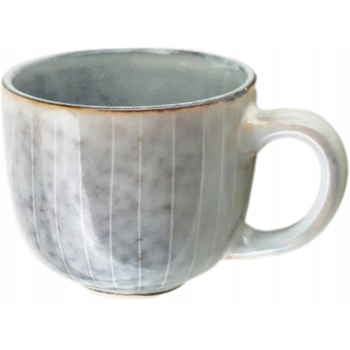 BASIC NATURE Ceramiczna filiżanka 120 ml ze spodkiem do KAWY ESPRESSO 6 szt