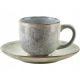 BASIC NATURE Ceramiczna filiżanka 120 ml ze spodkiem do KAWY ESPRESSO 6 szt