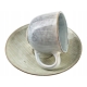 BASIC NATURE Ceramiczna filiżanka 120 ml ze spodkiem do KAWY ESPRESSO 6 szt