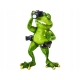 Ozdobna Figurka 17 x 12 x 7 cm - Żaba Fotograf Fotoreporter z aparatem