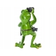 Ozdobna Figurka 17 x 12 x 7 cm - Żaba Fotograf Fotoreporter z aparatem