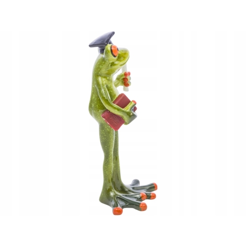 Ozdobna Figurka 16 x 8 x 5,5 cm - Żaba Absolwent Uczeń Student