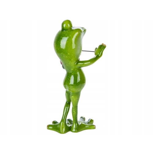 Ozdobna Figurka 16,5 x 7 x 11 cm - Żaba Skrzypek Muzyk ze skrzypcami