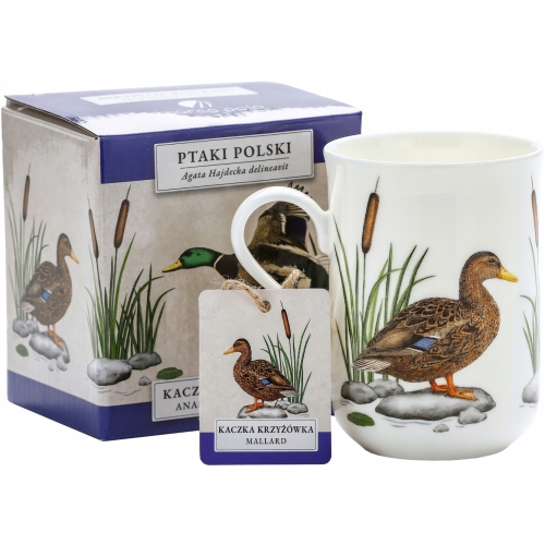 Porcelanowy Kubek 300 ml - kolekcja Ptaki Polski Agata Hajdecka KACZKA