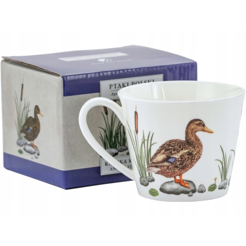 Porcelanowy Kubek 400 ml - kolekcja Ptaki Polski Agata Hajdecka KACZKA