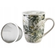 Porcelanowy Kubek 320 ml z Zaparzaczem i Pokrywką do HERBATY ZIÓŁ - JUNGLE
