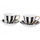 DWIE Porcelanowe Filiżanki 220 ml do KAWY HERBATY - Zestaw Kawowy ELEGANT