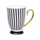 Porcelanowy Kubek Filiżanka do KAWY HERBATY 300 ml, 8,5 x 11 cm - CZARNY