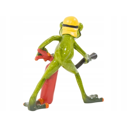 Ozdobna Figurka 14 x 14 x 6 cm - Żaba Strażak z gaśnicą