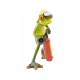 Ozdobna Figurka 14 x 14 x 6 cm - Żaba Strażak z gaśnicą