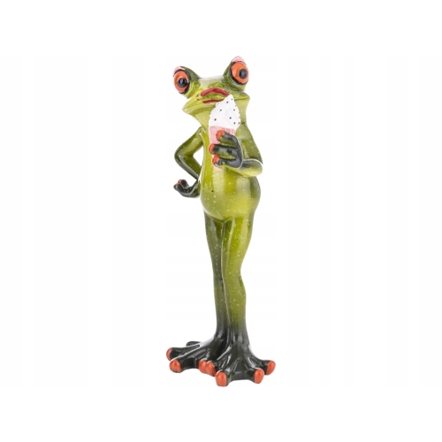 Ozdobna Figurka 16 x 7 x 6 cm - Żaba z lodem