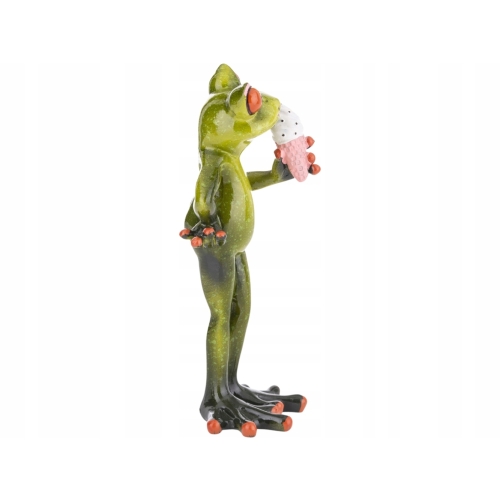 Ozdobna Figurka 16 x 7 x 6 cm - Żaba z lodem